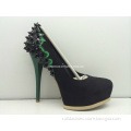 Fashion High Heels Lady Shoes with Embroidery